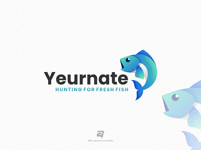 Yeurnate artnivorastudio branding colorful creative design fish fishing gradient graphic design illustration logo logoawesome logodesign logoinspiration logomaker modern simple technology vector