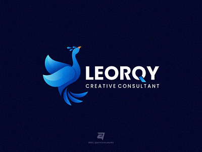 LEORQY artnivorastudio branding colorful creative design graphic design illustration logawesome logo logoinspiration logomaker modern peacock simple symbol technology vector