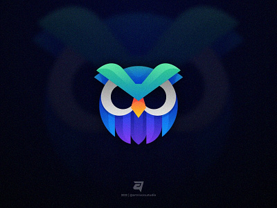 Owl artnivorastudio branding colorful creative design gradient graphic design illustration logo logoawesome logoinspiration logomaker modern night owl simple smart technology vector