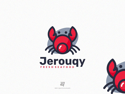 Jerouqy artnivorastudio branding colorful crab creative design graphic design illustration logo logoawesome logodesign logoinspiration logomaker modern simple technology vector