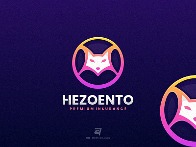 HEZOENTO artnivorastudio branding colorful creative design fox graphic design illustration line lineart logo logoawesome logodesign logoinspiration logomaker modern simple technology vector