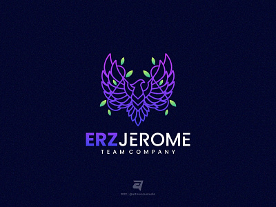 ERZJEROME artnivorastudio branding colorful creative design eagle freedom graphic design illustration line lineart logo logoawesome logodesign logoinspiration modern simple technology vector