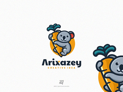 Arixazey artnivorastudio branding cartoon character colorful creative design graphic design illustration koala logo logoawesome logodesign logoinspiration modern simple vector