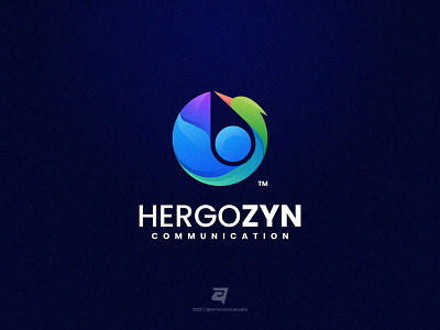 HERGOZYN abstract artnivorastudio branding colorful creative design freedom graphic design heron illustration logo logoawesome logoinspiration logomaker modern simple technology vector