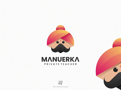 MANUERKA artnivorastudio branding colorful creative design gradient graphic design guru illustration indian logo logoawesome logoinspiration logomaker master modern people simple technology vector