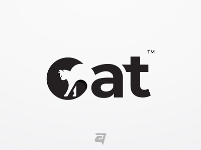 Cat Eat animal awesome branding cat creative design eat icon illustration logo modern negative space