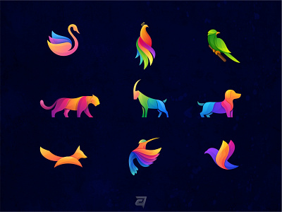 Animal Colorful animal awesome branding colorful design gradient illustration logo memorable modern simple unique vector