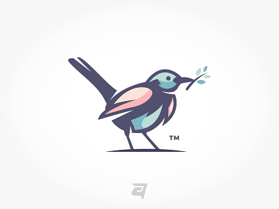 Blue Fairy Bird animal awesome bird bird logo birds bluefairy cartoon colorful cutout design icon illustration leaf logo memorable modern nature simple unique vector