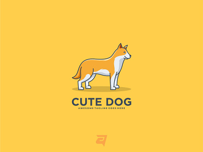 Dog Eskimo Simple Mascot Cartoon animal awesome cartoon character cute design dog eskimo icon illustration mascot memorable modern simple vector