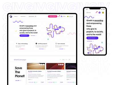 Giveth landing page