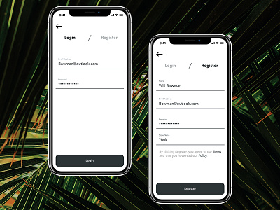 Registration UI app design ui