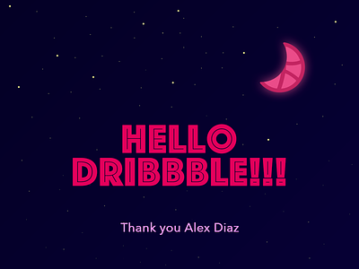 Hello Dribbble!!! design simple thank you uidesign