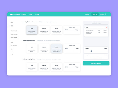 Arvancloud reDesign adobe xd clean design interface minimal simple ui ux web