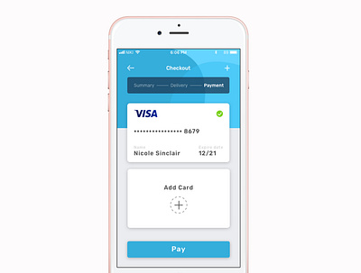 DailyUI 002 - Credit Card Checkout app design illustration minimal ui ux web