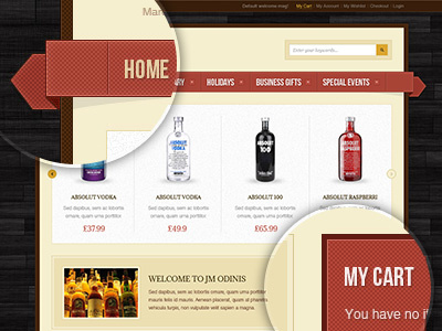 Home page design ecommerce magento templates themes web