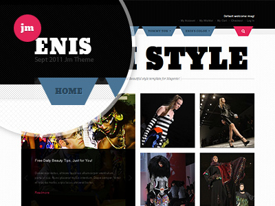 JM Enis logo design ecommerce magento templates themes web