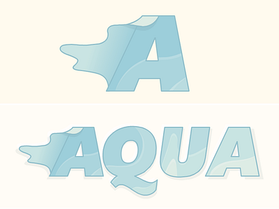 Aqua - Water : Typography Exploration a acqua aqua letter letterform logo typography water