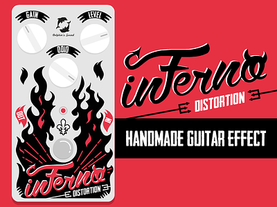 Inferno - Distortion Guitar Effect Pedal devil distortion guitar effect handmade hell illustration music pedal rock