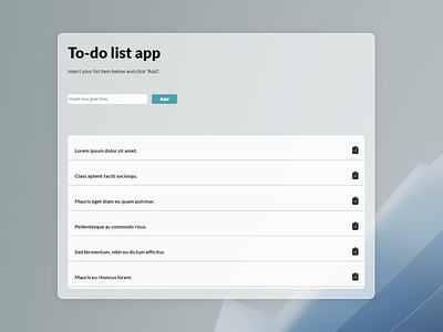 To-do list web app