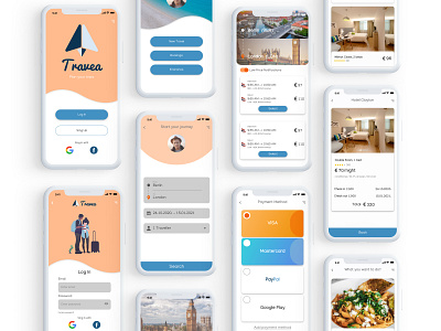 Travel Planning App activity adobe adobe illustrator adobe xd app booking design flight food hotel journey mobile payment photoshop reserve travel ui ux visa