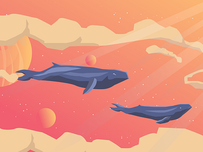 Whales in the clouds