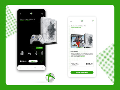 X box UI Design. app green ui ux webdesign xboxone