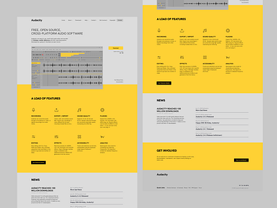 Audacity Redesign Concept - Homepage