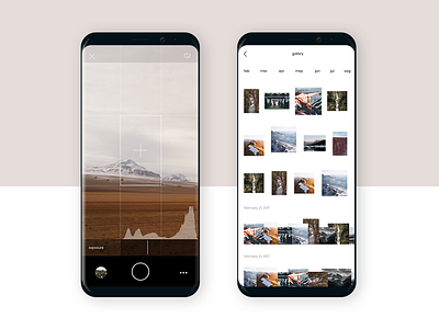 camera app exploration app camera gallery minimal mobile