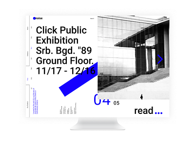Noise - Homepage clean clear desktop fullscreen grid minimal minimalism site ui ux web
