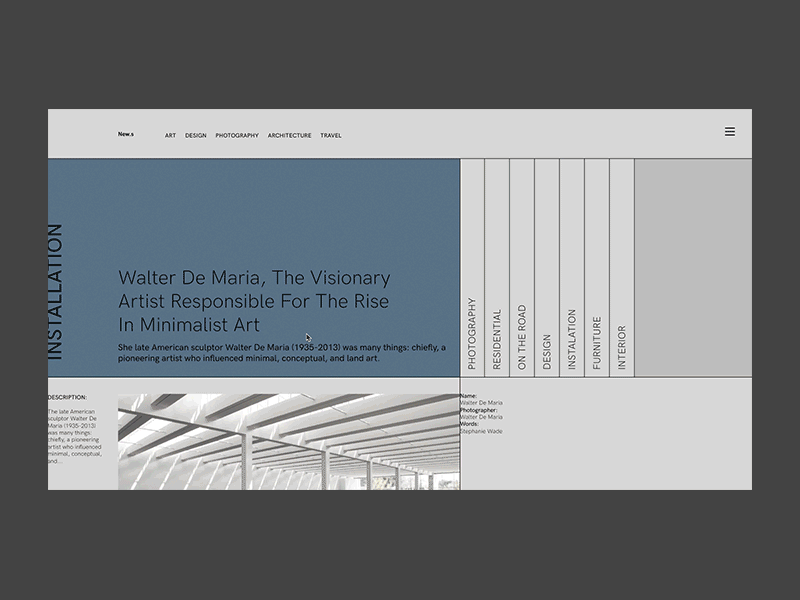 Magazine - Figma Prototype animation clear grid minimal minimalism prototype prototype animation ui ux