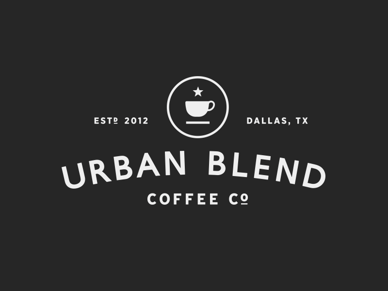 Urban Blend Coffee Identity bw coffee dallas identity logo mark monogram texas