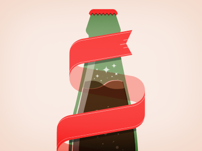 Sodee Pop bottle illustration ribbon