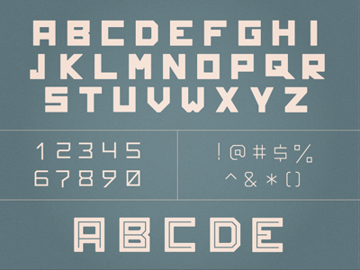 Typeface 1 geometric inline typeface typography