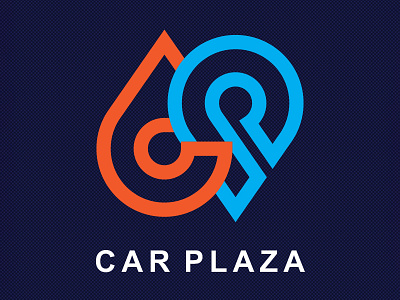 Car Plaza | logo adobe illustrator auroservice blue branding car car service car wash cp design graphic graphic design logo logotype monogram oil orange persiantype sign water