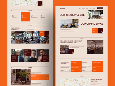 Coworking Space Web UI Figma Template agency branding communication conference creative events landing page meeting meetup office rental startup ui ui kit web design web page website workspace