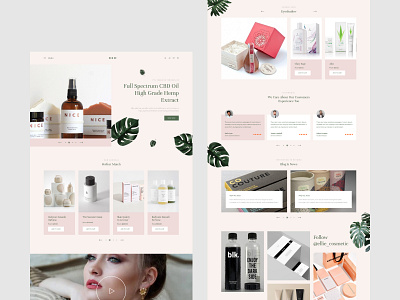 Beauty Cosmetic eCommerce UI Templates clothing fashion handmade jewelry landing landing page makeup marketing minimal natural parfum shopping skincare store ui web design web page website