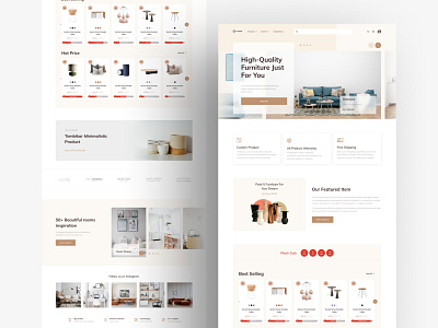 Furniture Interior UI Template business decoration ecommerce fashion interior kids landing page modern online product retail sale shop shopping ui web design web page website