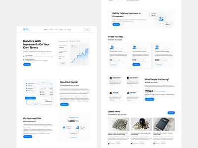 Investment UI Template Web analysis audit business consulting creative cryptocurrency data designer digital finance insurance landing page marketing money technology trading ui web design web page website