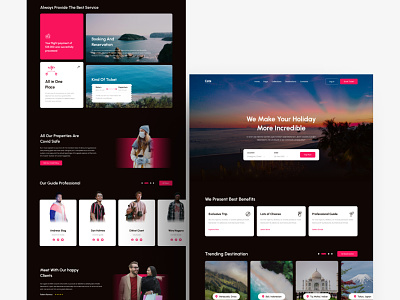 Travel Trip UI Template adventure agency booking business holiday journey landing page photography tour tourism ui uiux vacation web design web page website world