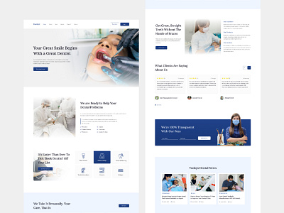 Dental Clinic UI Template appointment beauty business care doctor health hospital landing page medical medicare medicine pharmacy surgery treatment ui virus web design web page website