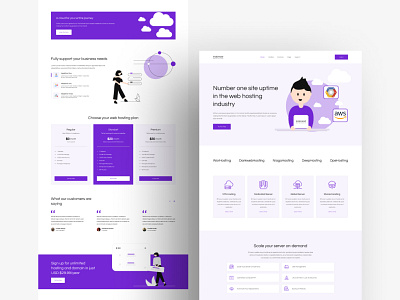 Hosting UI Template app business cloud computing domain internet landing page pricing server service technology ui vps web design web hosting web page website wordpress