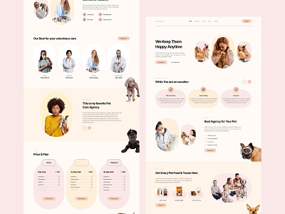 Pet Care Figma Template adoption animals cats clinic design dogs grooming landing page shelter shop sitting ui veterinary walking web web design web page website