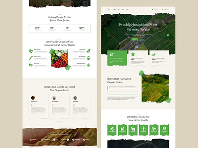 Agriculture Farming UI Template cow dairy eco farm food fruits garden grocery harvest healthy landing page nature organic summer ui vegetables website wireframe