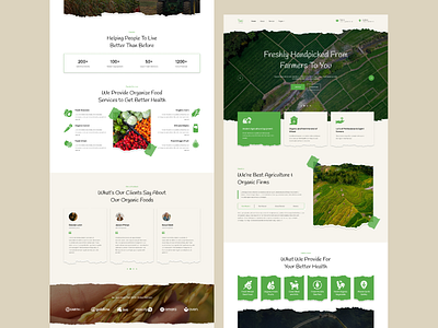 Agriculture Farming UI Template agro crops eco farm fruits garden greenhouse harvest home page hydroponics landing page landscaping nature organic planting ui design vegetables web design web page website