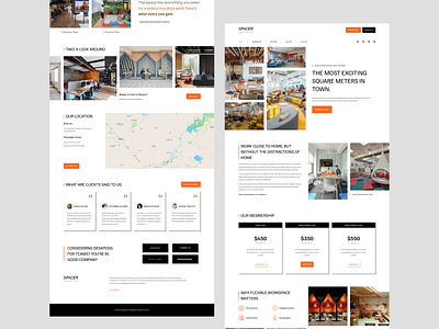 Coworking Space Landing Page cafe conference room event freelance home page landing page meeting room office office space remote shared office startup ui design web design web page website working space workplace workspace workstation