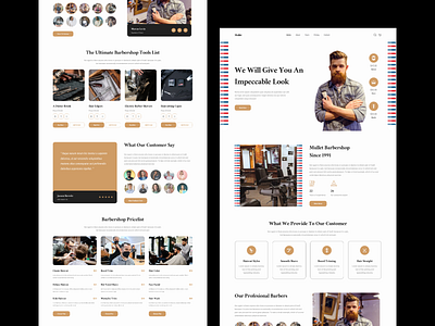 Barbershop Landing Page Figma Template by Elmous on Dribbble