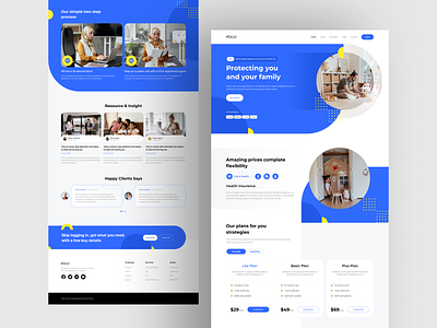 Insurance Landing Page Template accidental agency assurance car care finance health landing page life marketing payment security service uikit website wireframe