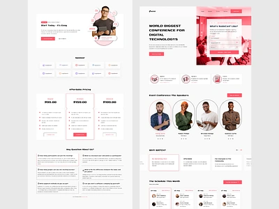 Conference Landing Page business concert congresses convention event exhibition expo fair landing page meeting meetup seminar speakers summit ui design web design webinar website workshop workspace