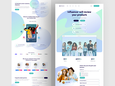 Influencer Figma Landing Page Template