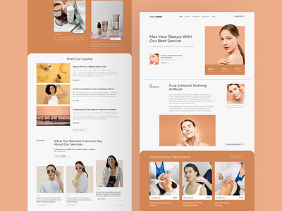 Beauty Clinic Figma Design Template beauty salon body care cosmetic facials hair salon healthcare landing page laser beauty makeup massage medical skincare spa therapy treatment ui design web design web page website wellness